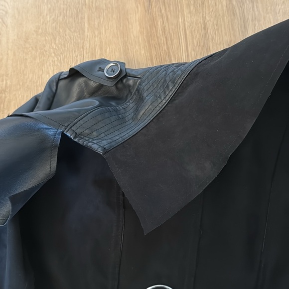 Bebe Faux Leather Trench Coat - Picture 8 of 8